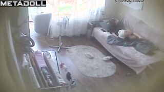 Naked Welsh brunette mother fingers her pussy while dreaming of blowjob porn