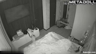Blonde Latina woman masturbates in her bed