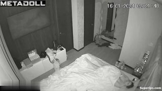 Blonde Latina woman masturbates in her bed