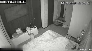 Blonde Latina woman masturbates in her bed