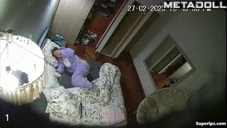 Teenage brunette girl masturbates to orgasm