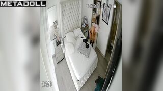 Innocent Italian brunette pornstar changes her panties before masturbating