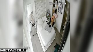 Innocent Italian brunette pornstar changes her panties before masturbating