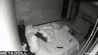 Latina woman gives her husband a handjob