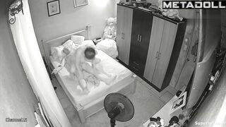 Busty Latina woman masturbates with her husband