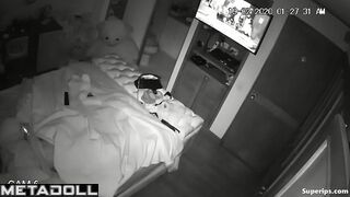 Naughty blonde girl masturbates with a dildo