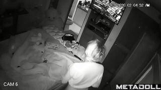 Naughty blonde girl masturbates with a dildo