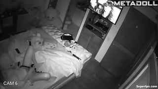 Naughty blonde girl masturbates with a dildo