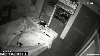 Naughty blonde girl masturbates with a dildo