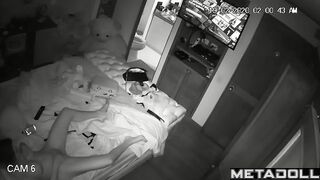 Naughty blonde girl masturbates with a dildo