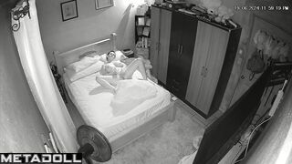 Amazing amateur couple fuck on their bed hard HD