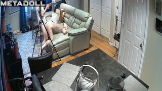 Real mature couple fuck wildly in their bed voyeur cam