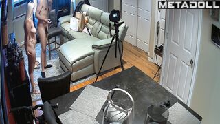 Real mature couple fuck wildly in their bed voyeur cam