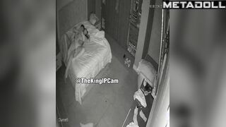 Real married couple fuck brutally in their bed spy cam record