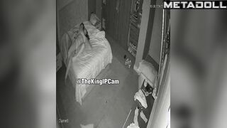 Real married couple fuck brutally in their bed spy cam record