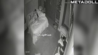 Real married couple fuck brutally in their bed spy cam record