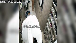 Skinny Israeli brunette fancy woman changes her dirty panties before cheating on her husband