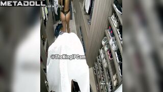 Skinny Israeli brunette fancy woman changes her dirty panties before cheating on her husband