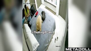 Amateur Romanian brunette woman changes her dirty panties at home