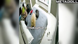Amateur Romanian brunette woman changes her dirty panties at home