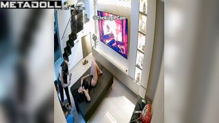 Skinny Ukrainian brunette MILF changes her clothes before cheating on her husband