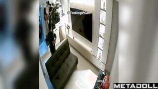 Skinny Ukrainian brunette MILF changes her clothes before cheating on her husband