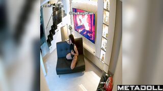 Skinny Ukrainian brunette MILF changes her clothes before cheating on her husband