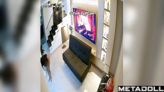 Skinny Ukrainian brunette MILF changes her clothes before cheating on her husband