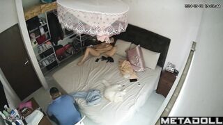 Petite Latina girl fucks with her husband
