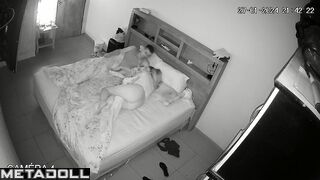 British parents having sex hard in their bed spy cam record