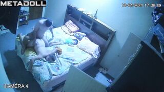 Naked German blonde woman gets fucked on the floor spy cam record