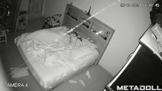 Amazing English married coiple having sex in their bedroom spy cam
