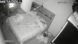 Real amateur couple fuck before going to sleep hidden IP camera