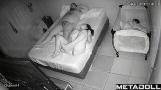 Real American mature couple having sex hidden IP camera
