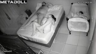 Real American mature couple having sex hidden IP camera