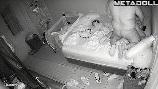Cheating Portuguese brunette wife pleases her husband spy cam record