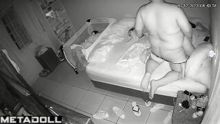 Cheating Portuguese brunette wife pleases her husband spy cam record