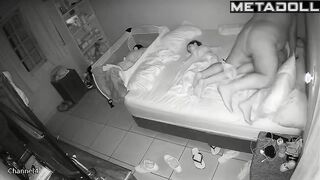 Cheating Portuguese brunette wife pleases her husband spy cam record