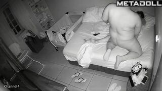 Real Estonian parents having sex in their bed wildly hidden cam