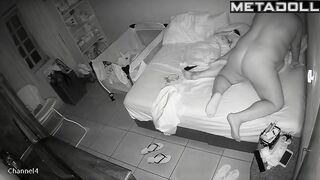 Real Estonian parents having sex in their bed wildly hidden cam