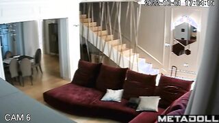 Rich Italian couple fucks on the sofa
