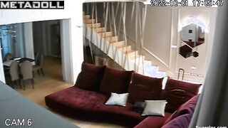 Rich Italian couple fucks on the sofa