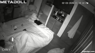 Naughty Latina girl masturbates in a video call