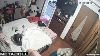 Naughty Latina girl masturbates in a video call