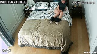 European woman masturbates with a vibrator