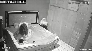 Young Latin couple fucked hard on their bed