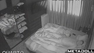 New couple fuck wildly in their bed recording