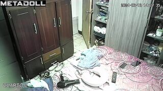 Daily routine of Dutch brunette exotic dancer at home