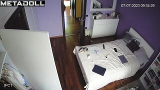Daily routine of Polish brunette sex worker after taking a shower hidden cam