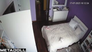 Innocent German brunette MILF with sweaty armpits in sexy underwear